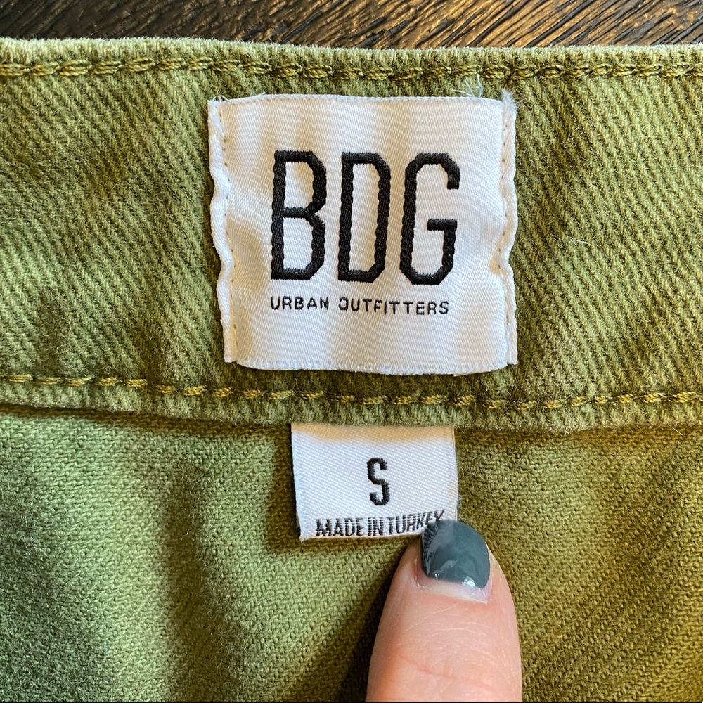 Urban Outfitters BDG Green Button Front Mini Skirt - Picture 8 of 9